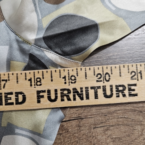 Loro Piana 100% Silk Geometric Print Quiet Luxury 40 Made in Italy Retro Chic - Picture 12 of 15